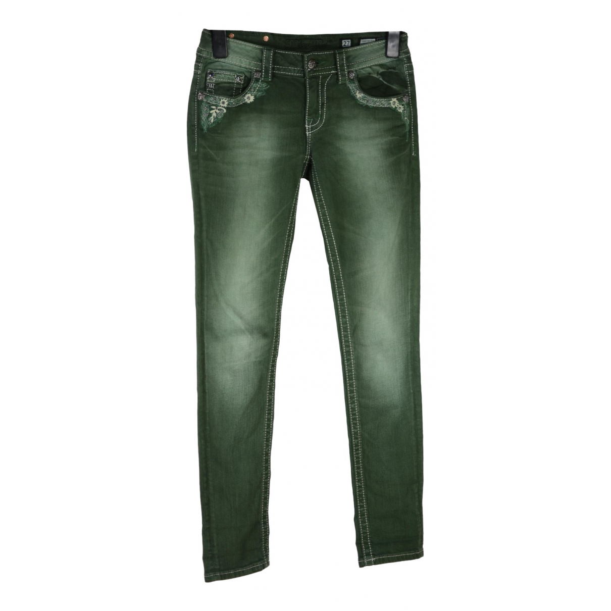 Slim jeans Miss Me Green size 27 US in 